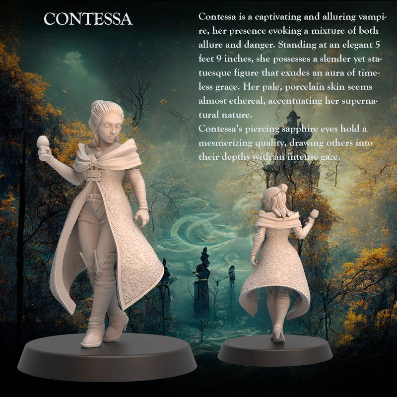 Vampire Countess Contessa -Vampire Countess Vampire Sister - 32mm - Heroic scale