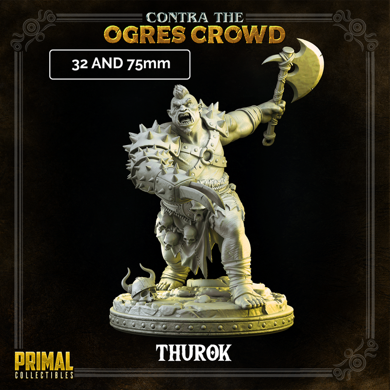 4 miniatures - 32mm - Classic Ogres Bundle -  CONTRA THE OGRES CROWD - MASTERS OF DUNGEONS QUEST - Only-Games
