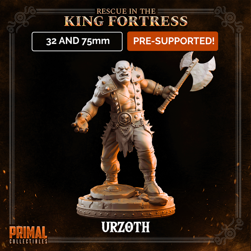 5 miniatures - 32mm - Classic Orcs Bundle - RESCUE IN THE KING FORTRESS  - MASTERS OF DUNGEONS QUEST - Only-Games