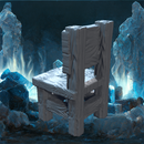Barbarian Camp Chair - Rustic Wooden Seat STL, DnD & Wargaming Furniture