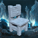 Barbarian Camp Chair - Rustic Wooden Seat STL, DnD & Wargaming Furniture
