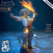 El Charro Del Sol - Luchador Pyromancer - STL only - Only-Games
