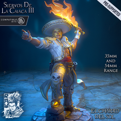El Charro Del Sol - Luchador Pyromancer - STL only - Only-Games