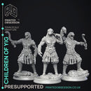 Children of Yig - 3 Models - The Wondering Desert -  PRESUPPORTED - Illustrated and Stats - 32mm scale