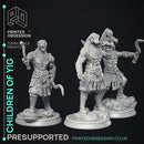 Children of Yig - 3 Models - The Wondering Desert -  PRESUPPORTED - Illustrated and Stats - 32mm scale