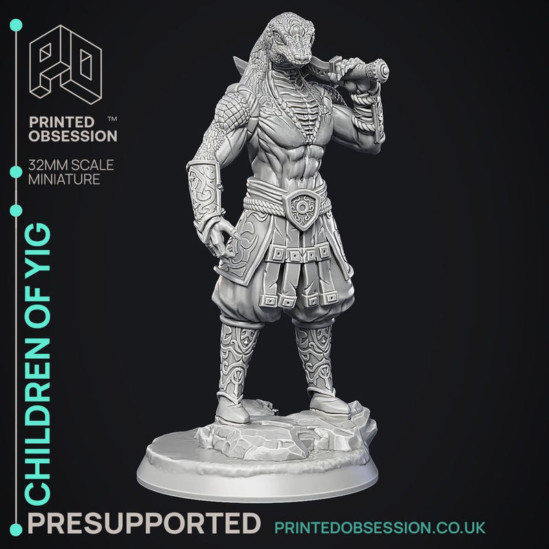 Children of Yig - 3 Models - The Wondering Desert -  PRESUPPORTED - Illustrated and Stats - 32mm scale