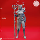 Druid - Human Female - Lvl 10 - Tabletop Miniatures (Pre-Supported)