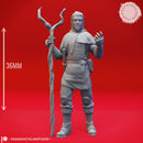 Druid - Human Male - Lvl 1 - Tabletop Miniatures (Pre-Supported)