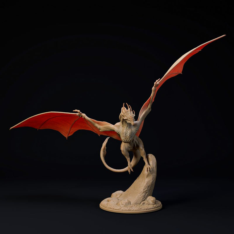 Crown Wyvern/Dragon landing 32mm scale - Only-Games