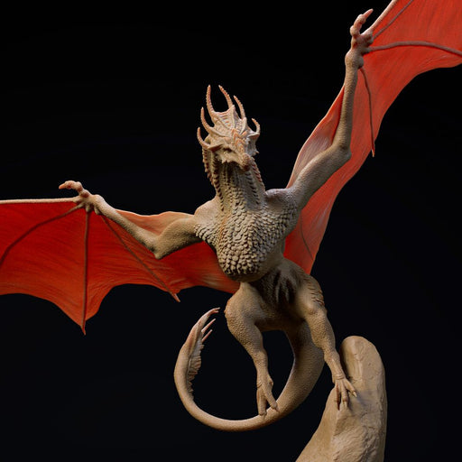 Crown Wyvern/Dragon landing 32mm scale - Only-Games