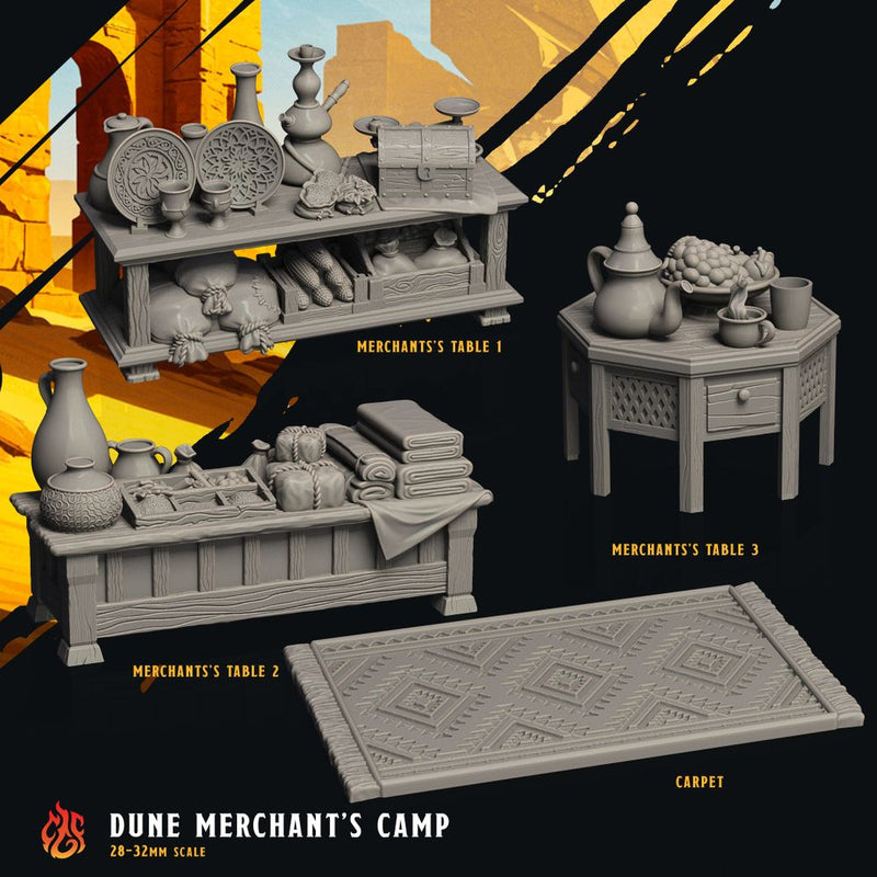 Dune Merchant's Camp Terrain Pieces