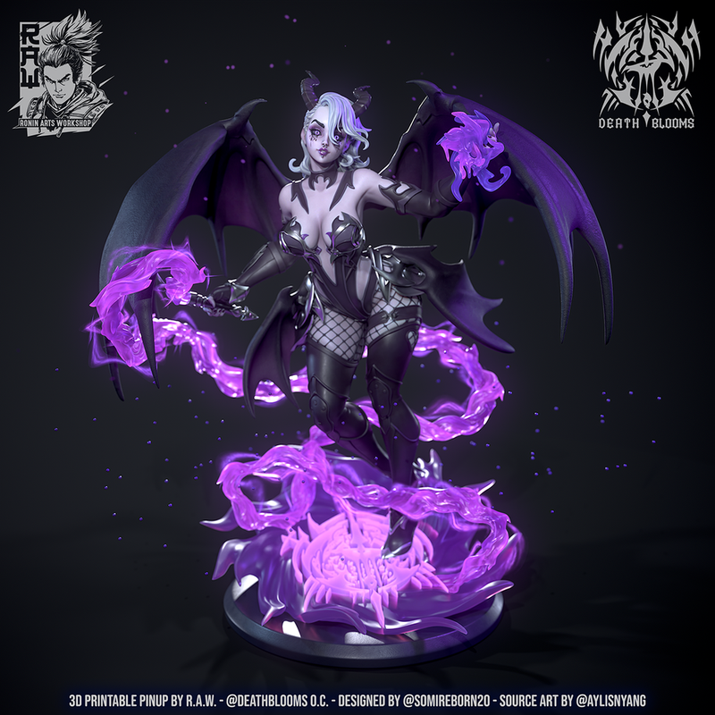 Deathblooms - Succubus Pin-Up - STL only - Only-Games