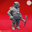 Deep Gnome Miner - Tabletop Miniature (Pre-Supported)