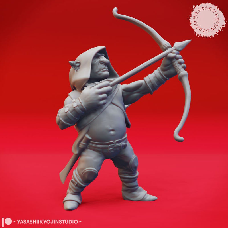 Deep Gnome Archer - Tabletop Miniature (Pre-Supported) - Only-Games