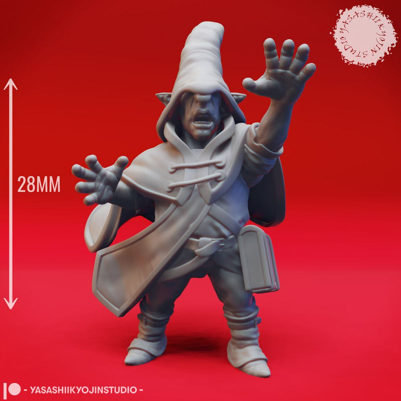 Deep Gnome Spellcaster - Tabletop Miniature (Pre-Supported) - Only-Games