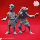 Deep Gnome Twins - Topsy and Turvy - Tabletop Miniatures (Pre-Supported)