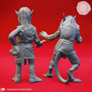 Deep Gnome Twins - Topsy and Turvy - Tabletop Miniatures (Pre-Supported)