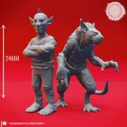 Deep Gnome Twins - Topsy and Turvy - Tabletop Miniatures (Pre-Supported) - Only-Games