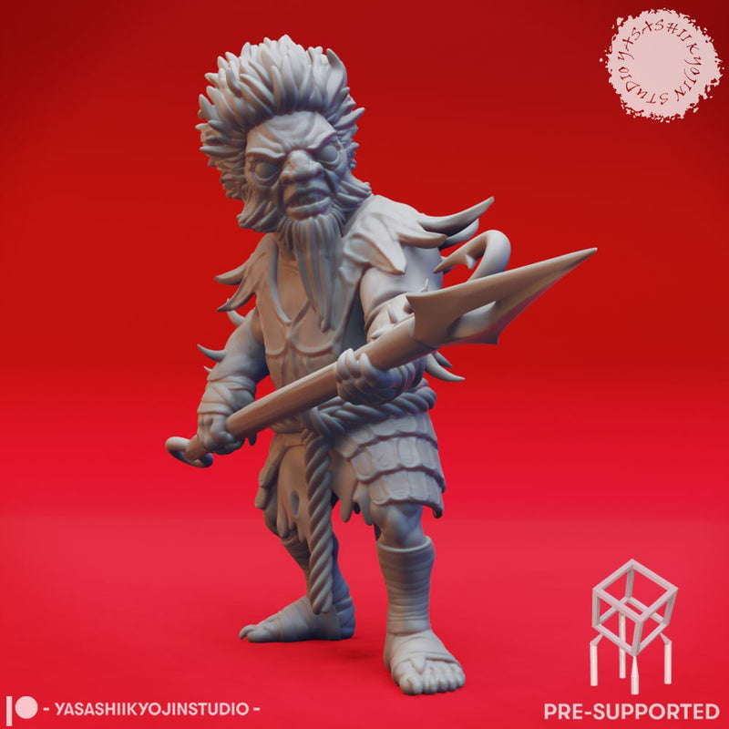 Derro - Shortspear - Tabletop Miniature (Pre-Supported) - Only-Games