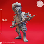 Derro - Shortspear - Tabletop Miniature (Pre-Supported) - Only-Games