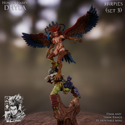 Harpy Dhyla - Pose2 - Harpy Hunting Goblin - 54mm - Only-Games