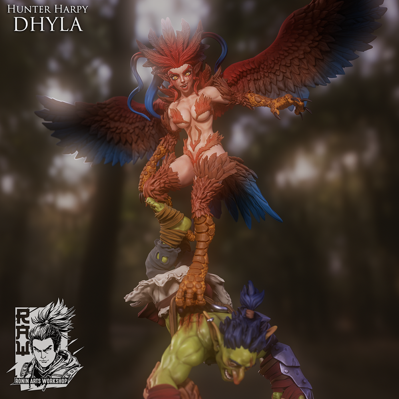Harpy Dhyla - Pose2 - Harpy Hunting Goblin - STL only - Only-Games