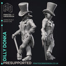 Dilly Donka - Goblin NPC -  PRESUPPORTED - Illustrated and Stats - 32mm scale