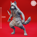Dingo-folk Hunter - Tabletop Miniatures (Pre-Supported)