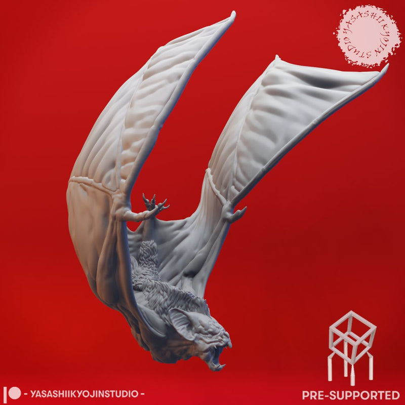 Swooping Dire Bat - Tabletop Miniature (Pre-Supported)