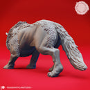 Snarling Dire Wolf - Tabletop Miniature (Pre-Supported)