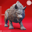 Snarling Dire Wolf - Tabletop Miniature (Pre-Supported)