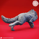 Charging Dire Wolf - Tabletop Miniature (Pre-Supported)
