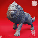 Charging Dire Wolf - Tabletop Miniature (Pre-Supported)