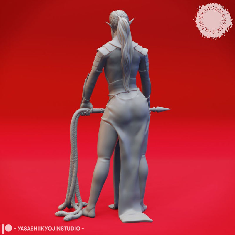 Drow High Priestess - Tabletop Miniature (Pre-Supported) - Only-Games