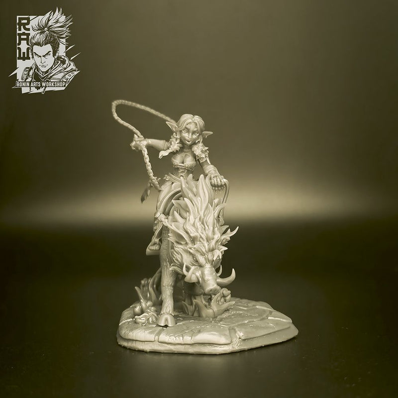 Dyda and Lotti - Female Goblin on Boar Mount - STL only - Only-Games