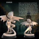 Dragonborn Fire Caster Ember - Dragonborn Fire Caster Mage - 32mm - Heroic scale