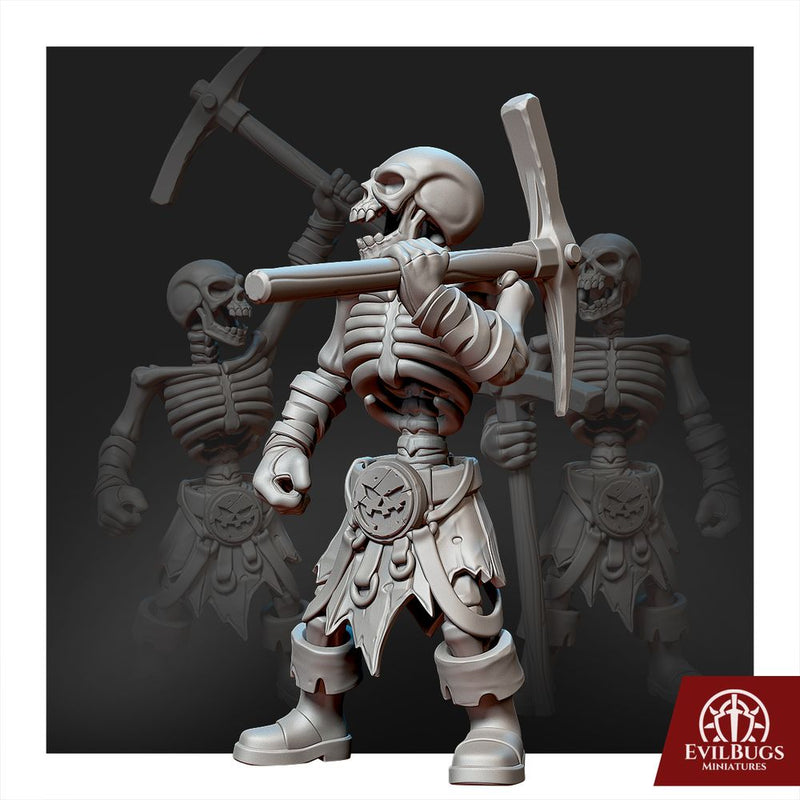 Legion of Bones ( 5 skeleton, 15 Poses ) 28mm/32mm/54mm - Only-Games