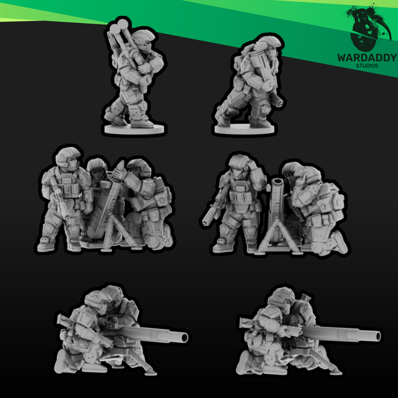 Sci-Fi Expeditionary Drop Troops- Weapons Squad 2 (15mm)