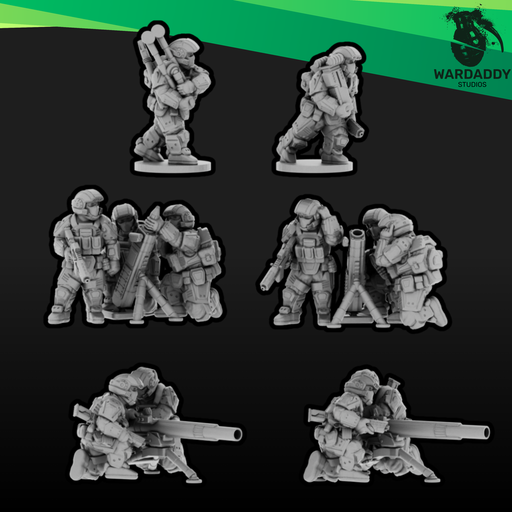 Sci-Fi Expeditionary Drop Troops- Weapons Squad 2 (15mm) - Only-Games