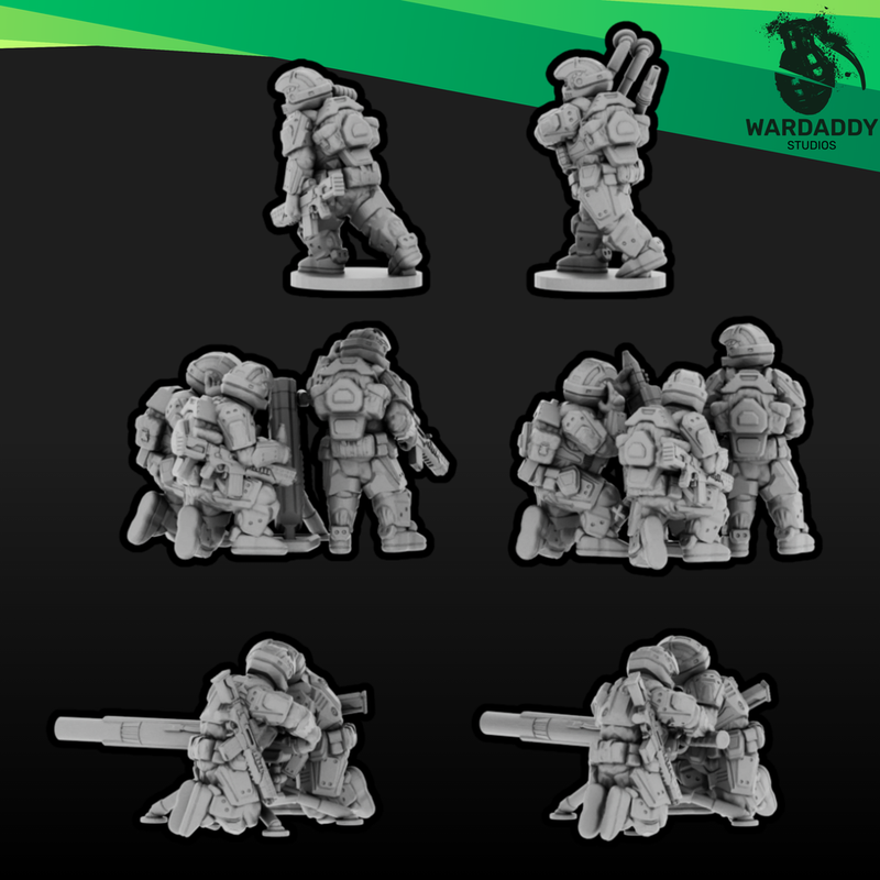 Sci-Fi Expeditionary Drop Troops- Weapons Squad 2 (15mm)