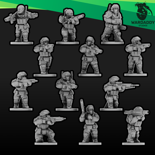 Sci-Fi Expeditionary Drop Troops- Squad 3 (15mm+) - Only-Games