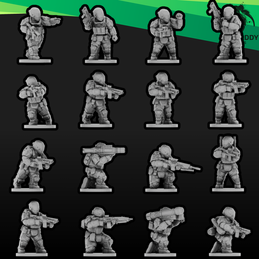 Sci-Fi Expeditionary Raider Platoon (15mm+) - Only-Games