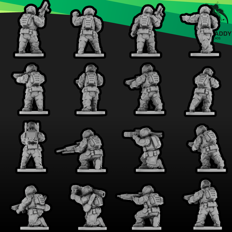 Sci-Fi Expeditionary Raider Platoon (15mm+)