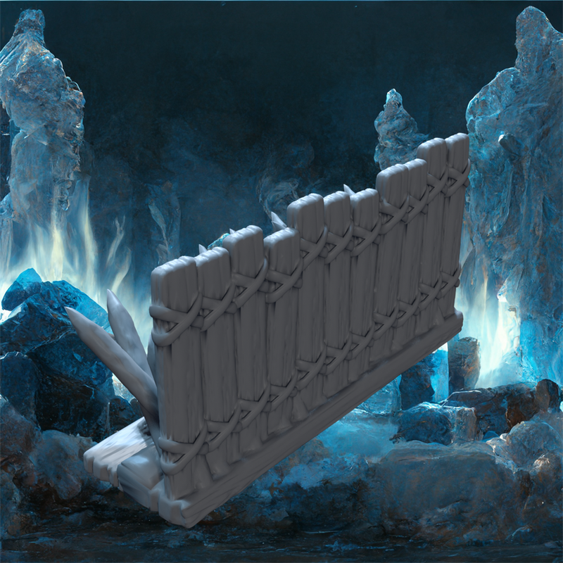 Wooden Fence of Serveta - Modular Barbarian Camp Wall STL, DnD & Wargaming Terrain