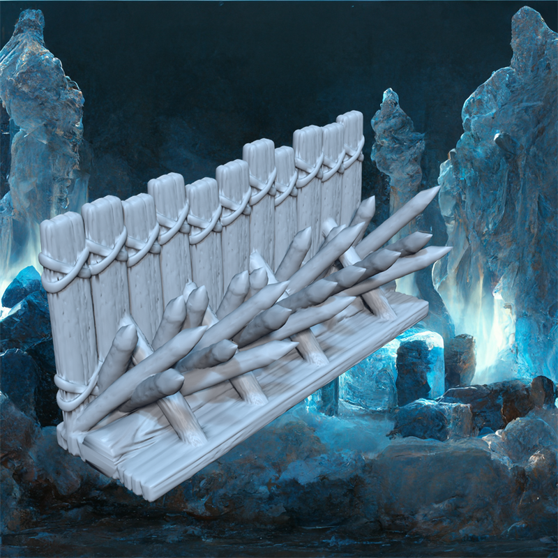 Wooden Fence of Serveta - Modular Barbarian Camp Wall STL, DnD & Wargaming Terrain