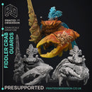 Crab Folk - 15 Models -  PRESUPPORTED - Illustrated and Stats - 32mm scale
