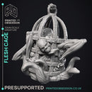 Flesh Cage - Quiet Mountains -  PRESUPPORTED - Illustrated and Stats - 32mm scale