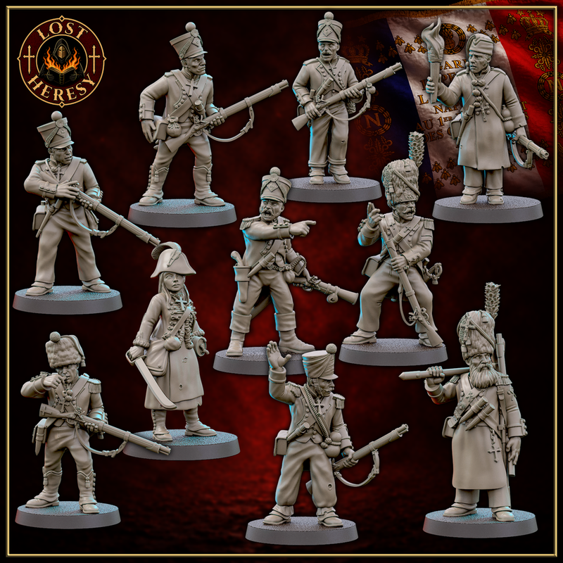 French Gothic Napoleonic 10-man squad for Silver Bayonet (unofficial)
