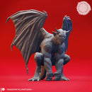 Perched Gargoyle - Inactive - Tabletop Miniature (Pre-Supported)