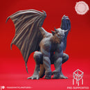 Perched Gargoyle - Inactive - Tabletop Miniature (Pre-Supported)
